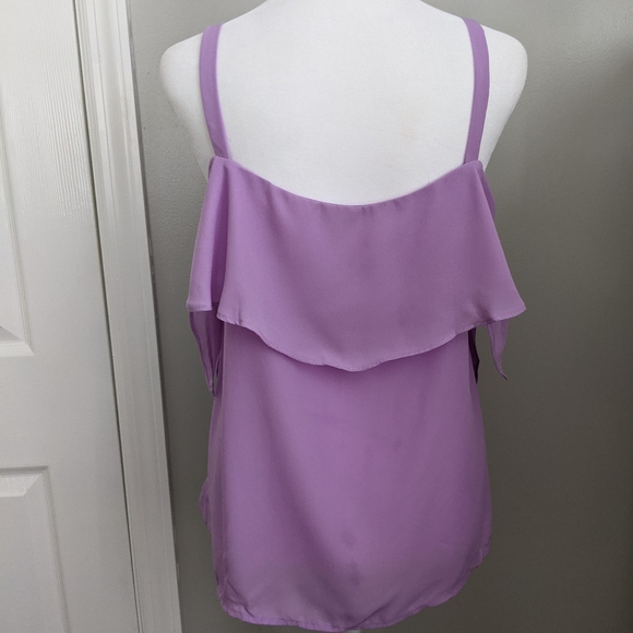 SHEIN Cold shoulder side knot foldover front top - Picture 2 of 7